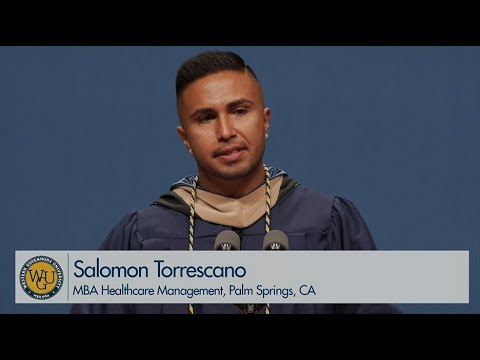 WGU 2019 Anaheim Master's Commencement - Graduate Speaker Salomon Torrescano
