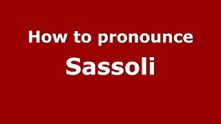 How to pronounce Sassoli