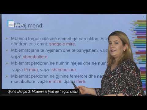 Gjuhë shqipe 3 - Mbiemri si fjalë që tregon cilësi