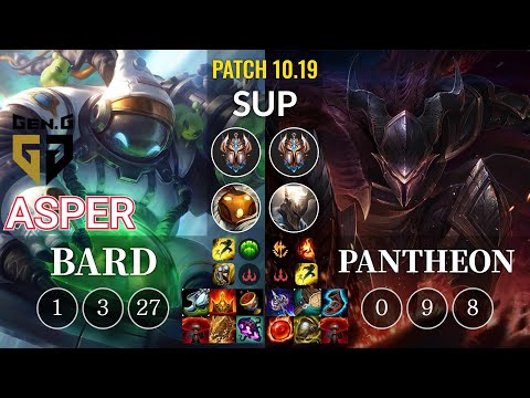 GEN Asper Bard vs Pantheon Sup - KR Patch 10.19