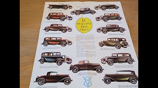 1932 Ford Sales Brochure USA Vintage Early Original Restored