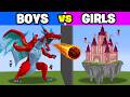Girls Vs Boys Build Battle In Minecraft