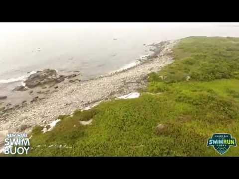 Shoreline scramble on Vaill Island on August 14, 2016 during Casco Bay Islands SwimRun 2016