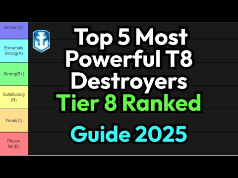 Top 5 Most Powerful Destroyers Picks in Tier 8 Ranked Battles Season | World of Warships