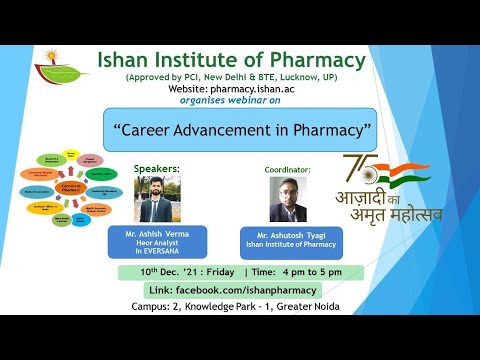 Webinar on “Career Advancement in Pharmacy” | Ishan Pharmacy