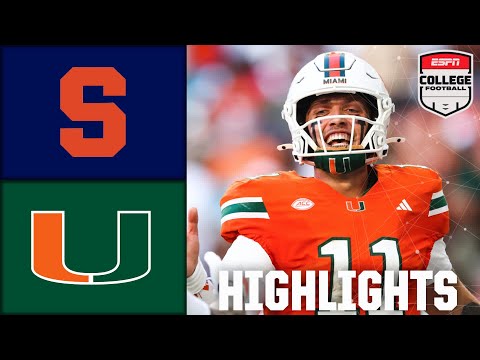 Syracuse Orange vs. Miami Hurricanes | Full Game Highlights | ESPN College Football