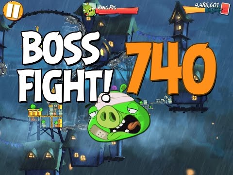 Angry Birds 2 Boss Fight 102! King Pig Level 740 Walkthrough - iOS, Android