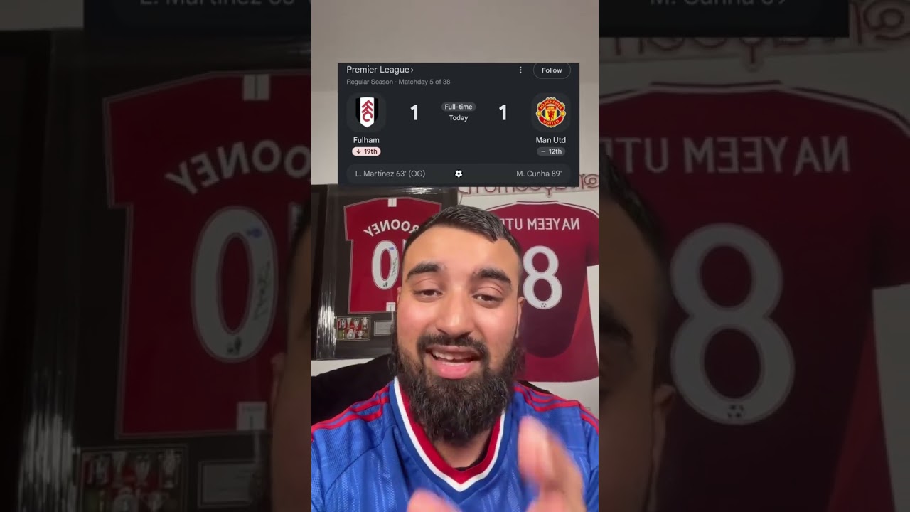 🤯🔴 FULHAM 1-1 MAN UNITED! 😭💀 CUNHA SAVES UNITED AGAIN! | FULL TIME REACTION & HIGHLIGHTS #shorts