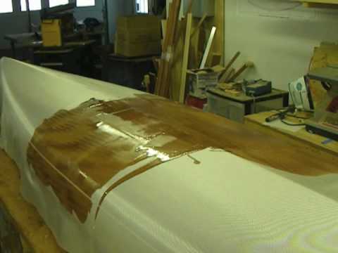 Fiberglassing a Strip Built Kayak