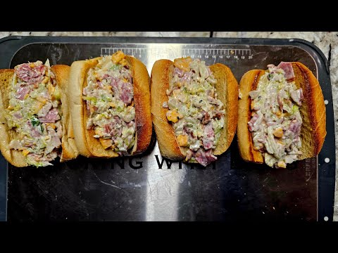 Viral Italian Chopped Sub Sandwich NFL Playoff Food Turkey & cheese
