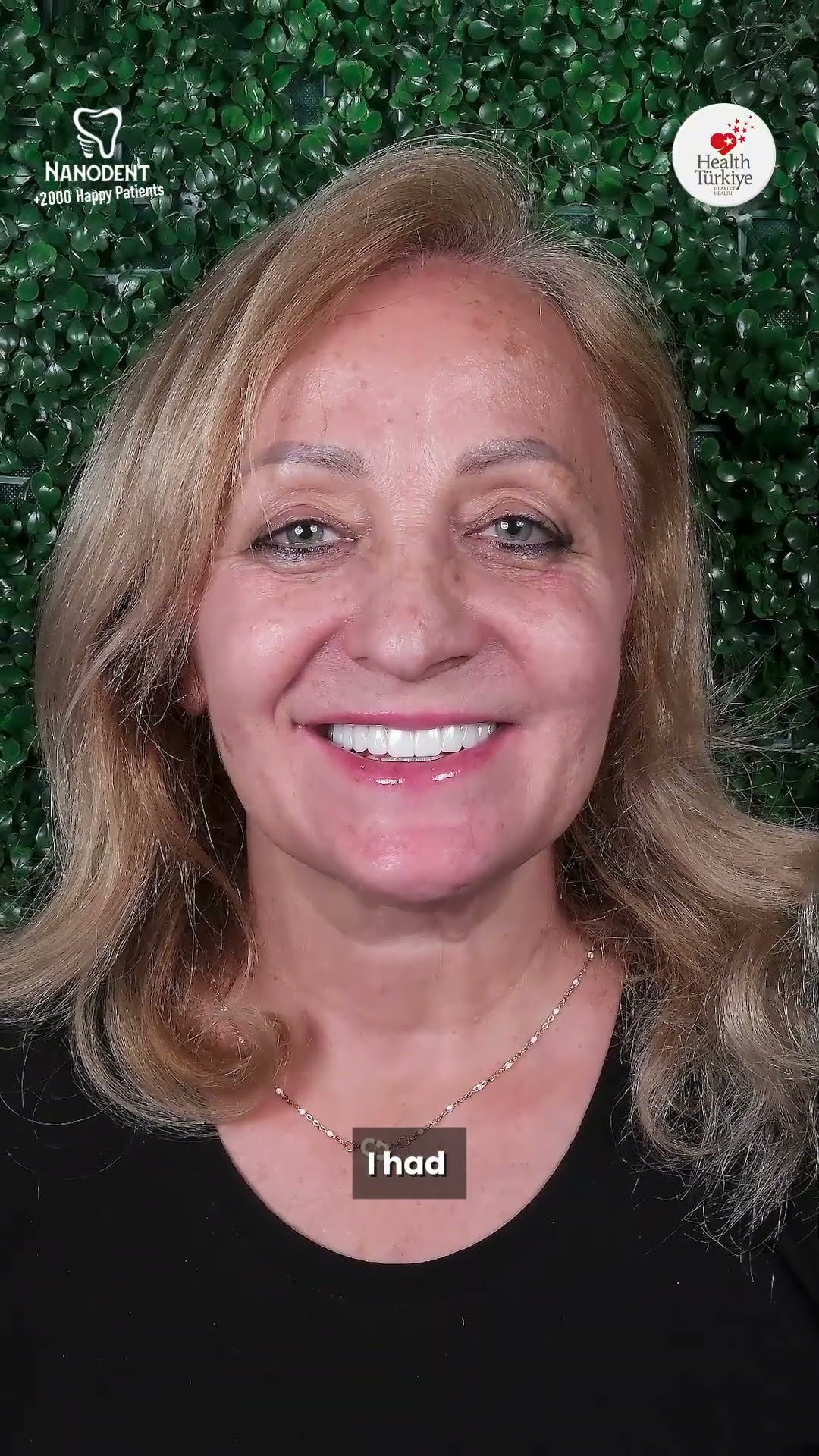 Patient smile transformation video review at Nanodent Centre Turkey — same person, new smile