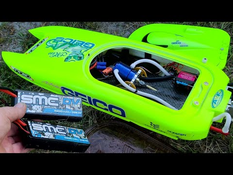 Stock Motor On 4s, Did it Survive? Proboat Miss Geico 24 Upgraded Flycolor 90a Esc