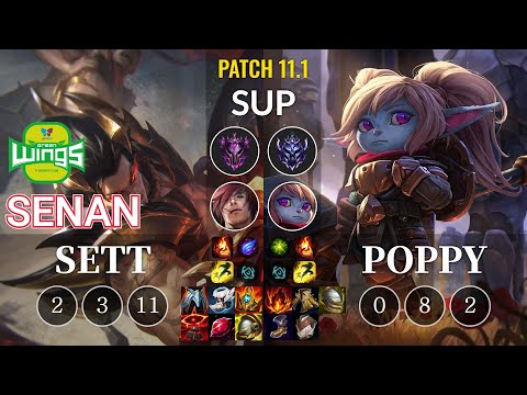 JAG Senan Sett vs Poppy Sup - KR Patch 11.1