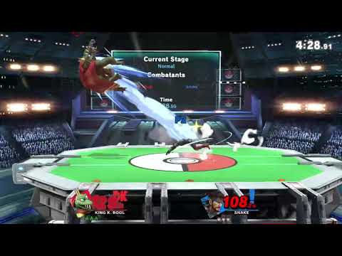King K. Rool(ExSoldierD) vs Snake(HumanFHKBM) 1vs1 Super Smash Bros Ultimate