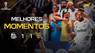 NEYMAR MARCA, MAS SANTOS FICA SÓ NO EMPATE COM RECOLETA PELA CONMEBOL SUDAMERICANA!