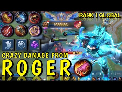 Roger Perfect Maniac!! Beast Mode Roger - 10 Kills. Roger Best Build 2021| By milktpapi.