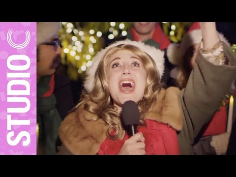 Celine Dion Goes Christmas Caroling - Studio C