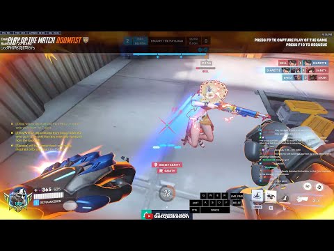 20K DMG! DOOMFIST PERKS - GETQUAKEDON GAMEPLAY POTG OVERWATCH 2 SEASON 15 TOP 500