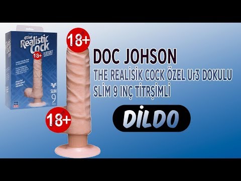 The Realistik Cock Özel Ur3 Dokulu Slim 9 Titreşimli Dildo