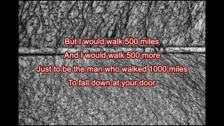 Sleeping At Last : I&#39;m Gonna Be (500 Miles) (lyrics)