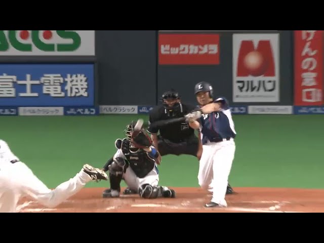 【3回表】4番のバットで反撃!! ライオンズ・中村 タイムリー2ベース 2015/5/13 F-L
