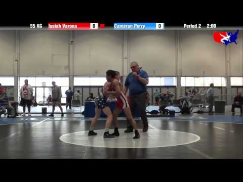 Isaiah Varona vs. Cameron Perry at 2013 Junior Nationals - FILA - GR