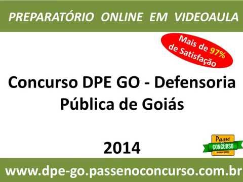 Concurso DPE GO, DPEGO - Defensor Público de 3ª Categoria