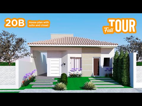 20B | House plan with suite and closet - Full Tour | 6,5 meters x 13,55meters