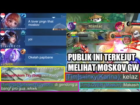 TOP GLOBAL MOSKOV DI PAKSA PUBLIK MAIN MOSKOV, AUTO MANIAC !! PUBLIK PUN TERKEJUT - MOBILE LEGENDS