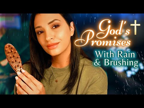 Christian ASMR ✝️ Whispering God’s Promises in the Rain With Brushing 