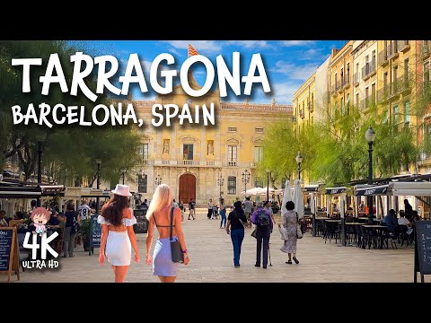 TARRAGONA, Spain 4k virtual walk