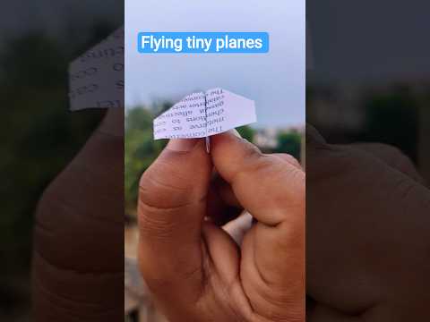 How to fly a tiny paper plane/ mini paper airplane flying shorts 🔥🔥🔥 #tinyplanes #trending #shorts