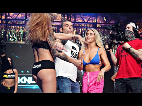 Paige VanZant Choked Britain Hart During Weigh-Ins Ahead of Their Bare Knuckle Fight