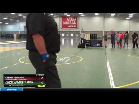 High School Girls 112-117 Carrie Jennings Hanover Hawkeye Wrestling Vs Julianna Burkett-Erice Rang