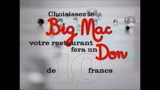 Publicité 1998 McDonald's Big Mac Don (Tu achète un Big Mac et tu fais une bonne action)