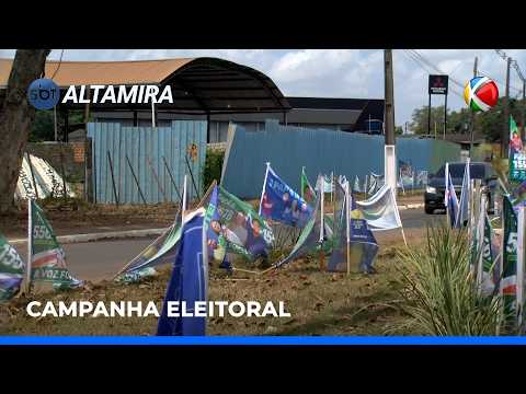 JUSTIÇA ELEITORAL PEDE RETIRADA DE MATERIAL EM ALTAMIRA (PA) | SBT Altamira