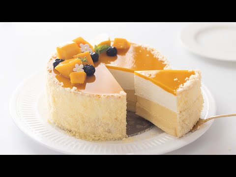 マンゴーのドゥーブルフロマージュ・チーズケーキの作り方 Mango Double Fromage Cheesecake｜HidaMari Cooking