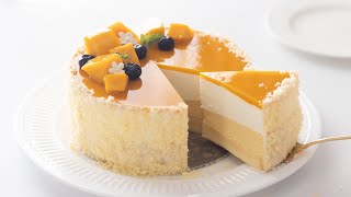 マンゴーのドゥーブルフロマージュ・チーズケーキの作り方 Mango Double Fromage Cheesecake｜HidaMari Cooking