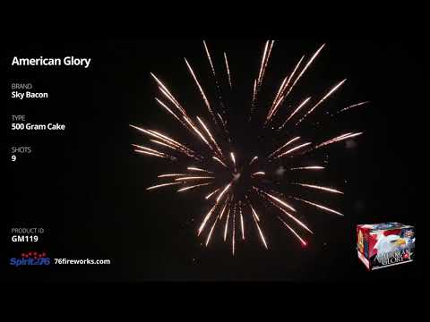 GM119 American Glory - 9 shot 500 Gram Cake - Sky Bacon