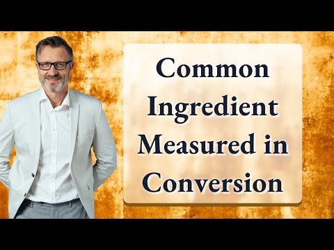 Common Ingredient Measured in Conversion
