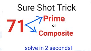 Any Number is Prime or Composite? No one knows this magic trick! #fastandeasymaths #foolproof #math