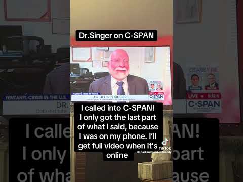 Chronic Pain Patient Calls into CSPAN to ask Dr. Singer OF CATO a question on pain meds