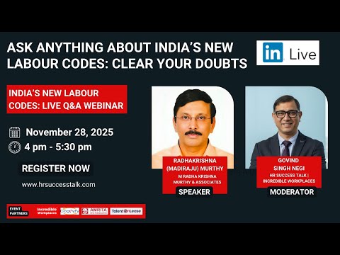 Webinar: Ask Anything About India’s New Labour Codes: Clear Your Doubts