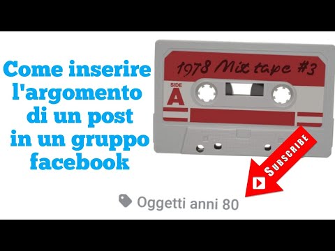 Come inserire l'argomento di un post su Facebook