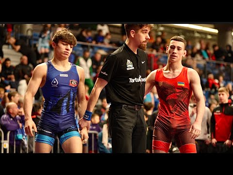 U20 Y. Yavorskyi (UKR) vs V. Kornilov (POL) 61kg. Freestyle men wrestling.