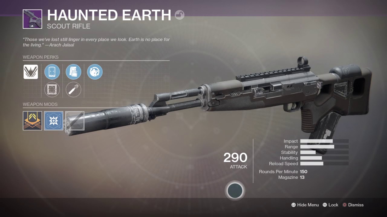 Destiny 2- Haunted Earth New Legendary Dead Orbit Scout Rifle Faction Rally Winner! - YouTube