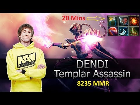 Dendi ▶ Templar Assassin Mid (17-4) Pro Gameplay Dota 2 8k MMR