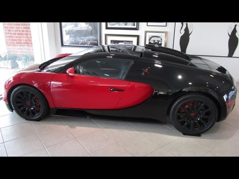 Custom Black & Red Bugatti Veyron