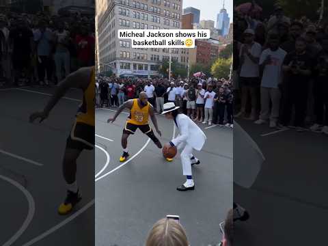 😳Micheal Jackson playing basketball? #michealjackson #music #basketball #games #trending #shorts