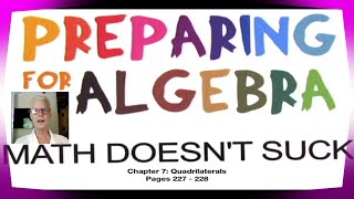 Polygons and Quadrilaterals Worksheet Answer Key,  upper elementary pre-algebra workbook. P. 227-228